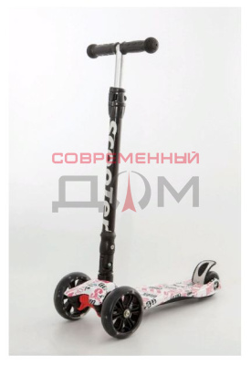 Самокат BKS-230 (PRINT) 3-х колес. (БОЛЬШИЕ с подсвет) (GRAPHIC 5)